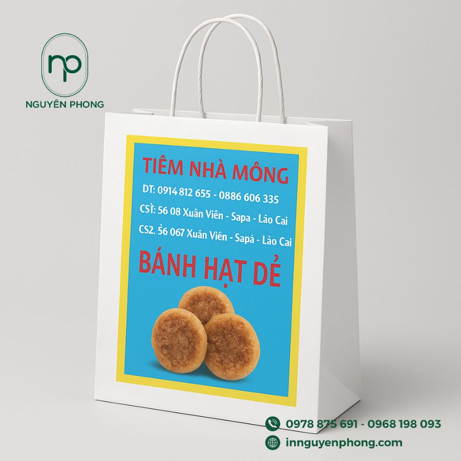 In Túi Giấy Đựng Bánh Hạt Dẻ